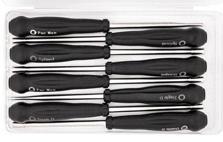 Klucze do regulacji gaźników (zestaw 8 szt. + 12 szczotek) FALON-TECH