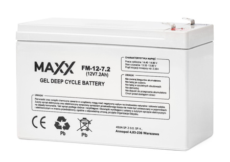 Akumulator bezobsługowy gel do ups roweru autka zabawki DEEPCYCLE 12V 7,2 Ah 4SUN