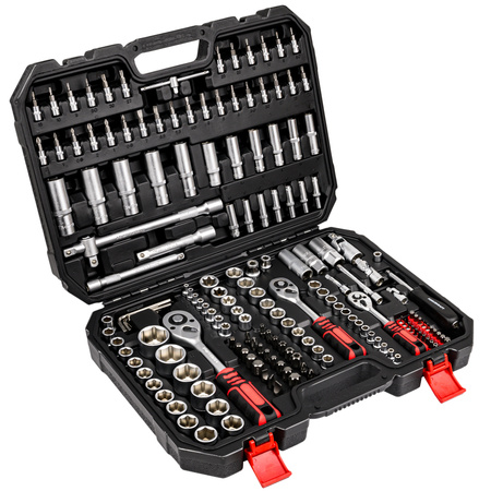 Zestaw kluczy nasadowych klucze nasadowe bity torx imbusowe CRV 172 el FORCEKRAFT