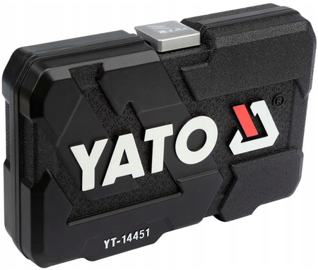 Zestaw kluczy nasadowych nasadki grzechotka 1/4" YT-14451 23el YATO