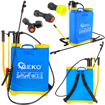 Opryskiwacz Ciśnieniowy Plecakowy Ręczny 16L (3 dysze) GEKO