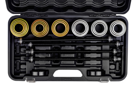 Zestaw ściagaczy ściągacz tulei wahacza łożysk sworzni adaptery 26el JCB