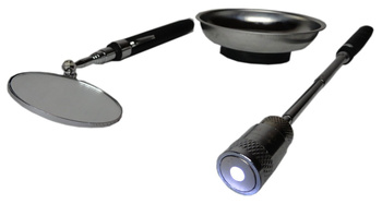 Zestaw inspekcyjny latarka lusterko miseczka 3 sztuki CARPOINT