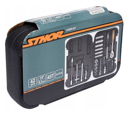 Zestaw narzędziowy 1/4 42szt XS 58641 STOHR YATO
