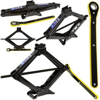 Podnośnik samochodowy lewarek trapezowy 2T +grzechotka GEKO