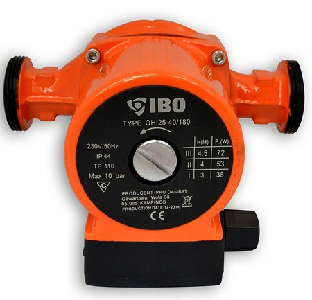 Pompa cyrkulacyjna obiegowa do pieca C.O. OHI 25-40/180 IBO