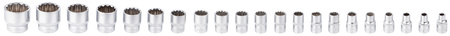 Nasadki spline 12 kąt zestaw nasadek 1/2 8-36 21el FALON-TECH