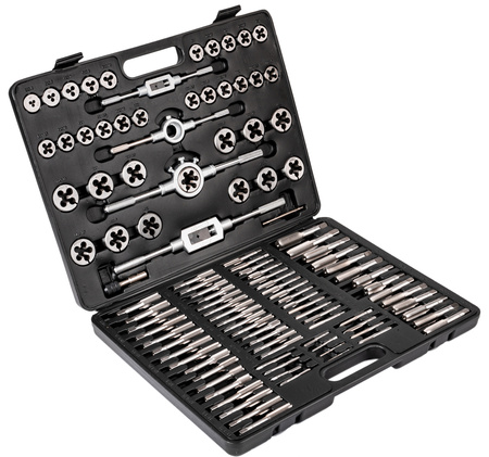 Zestaw narzynki gwintowniki kalibrowniki metryczne 110 szt M2-M18 walizka SCHEPPACH