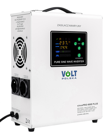 Przetwornica UPS Awaryjne Zasilanie Pieca CO SINUSPRO-900E PLUS(12V/230V/900W) VOLT POLSKA