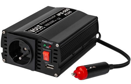 Przetwornica napięcia prądu IPS-500 PLUS (12V/230V/500W) VOLT POLSKA