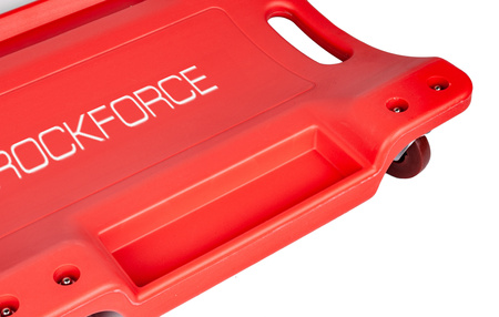 Leżanka warsztatowa plastikowa łożyskowane koła leżak z zagłówkiem 6 kółek ROCKFORCE