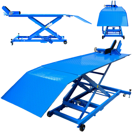 Podnośnik motocyklowy hydrauliczny platforma 450 kg rampa do motoru 825 mm GEKO