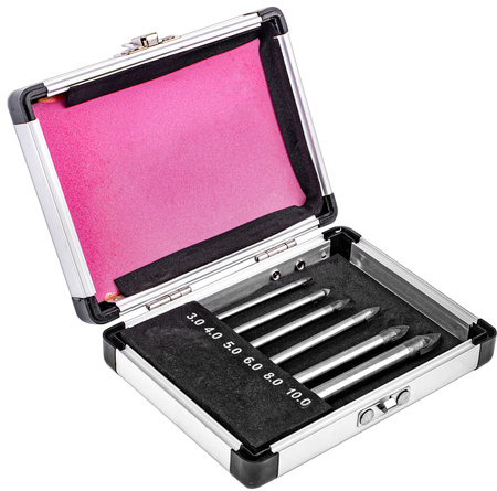 Zestaw wierteł do szkła i glazury 6 szt walizka FALON-TECH