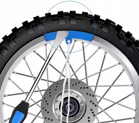 Łyżki ze stopką do opon motocyklowych rowerowych zestaw naprawczy 370mm 14 szt FALON-TECH