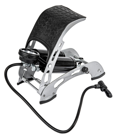 Pompka nożna dwutłokowa z manometrem + adaptery MAR-POL