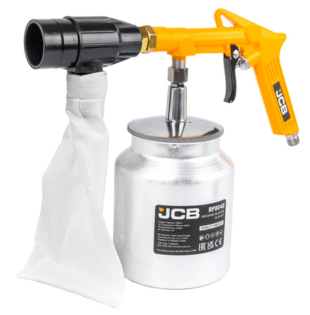 Pistolet pneumatyczny do piaskowania piaskarka zbiornik 1L ścierniwo JCB