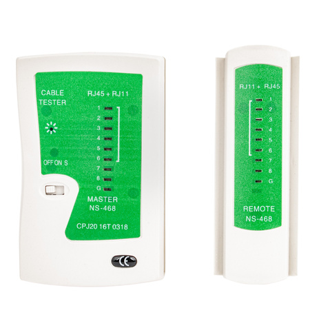 Zestaw narzędzia sieciowe RJ45 tester kabli ściągacz wtyk zaciskarka 19el GEKO