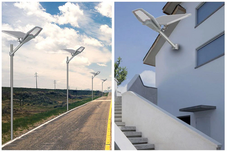 Lampa solarna uliczna LED 480W panel 50W czujnik VOLT POLSKA