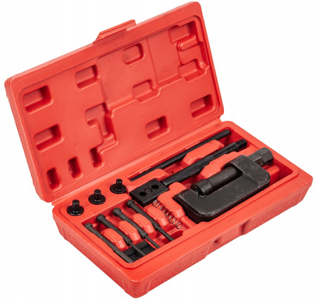 Nitownica zakuwarka do łańcuchów motocyklowych rowerowych rozrządu GEKO