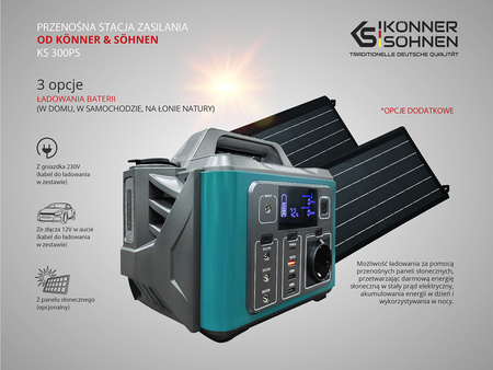 Przenośny powerbank stacja ładowania 20Ah KS 300PS Könner & Söhnen KS