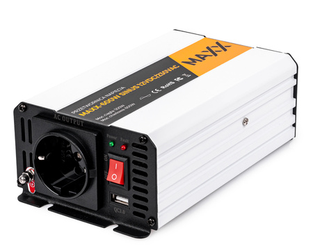 Przetwornica prądu napięcia czysty sinus 12v 230v 300/600w MAXX 4SUN