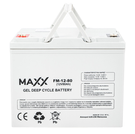 Akumulator solarny do fotowoltaiki UPS DEEP CYCLE GEL 12V 80Ah 4SUN