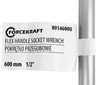 Pokrętło przegubowe obrotowe rękojeść z przegubem klucz do kół 1/2" 600mm FORCEKRAFT