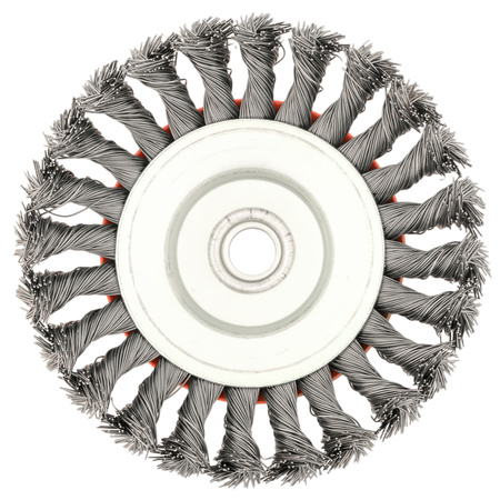 Szczotka druciana drut skręcany Czołowa Boczna M14 125mm MAR-POL