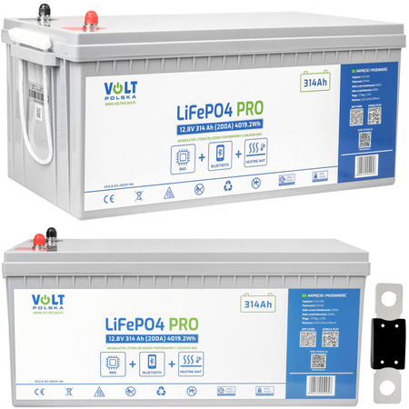 Akumulator LiFePo4 bms do łodzi kampera paneli mata grzewcza 314Ah 200A 200A VOLT POLSKA