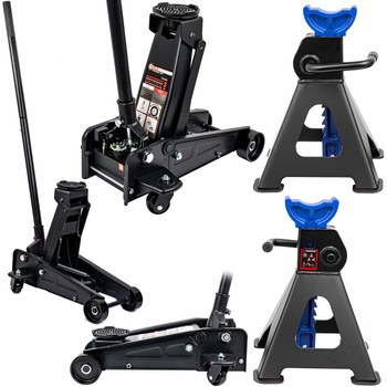 Podnośnik samochodowy hydrauliczny niskoprofilowy 3T 2 x tłok + kobyłki 3T TRADE HOUSE