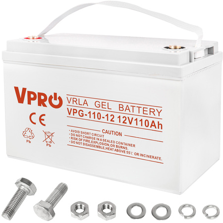 Akumulator żelowy głębokiego rozładowania 12V 110Ah V-PRO VOLT POLSKA