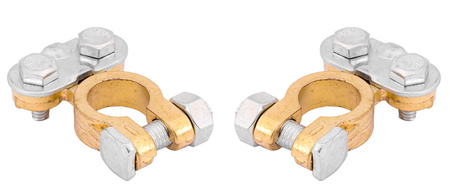 Klemy akumulatora samozaciskowe 600A mosiężne FALON-TECH