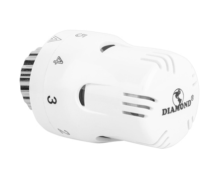 Zestaw termostatyczny kątowy 1/2 głowica + zawory DIAMOND