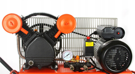 Kompresor olejowy 2-tłokowy ze zbiornikiem o pojemności 115l i mocy silnika 2,2Kw BJC