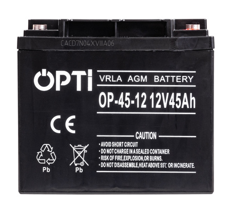 Akumulator AGM OPTI 12V 45Ah + zewnętrzny wyświetlacz LCD VOLT POLSKA