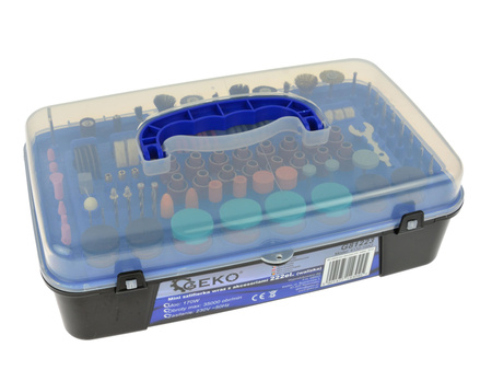 Szlifierka trzpieniowa mini 170W z osprzętem + 220 części GEKO