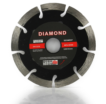 Tarcza diamentowa do betonu 125x8x22.2 mm MAR-POL