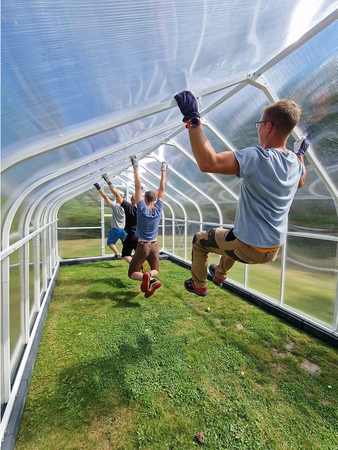 Szklarnia ogrodowa poliwęglan premium plus 300x600 18m2 kolor biały PTF