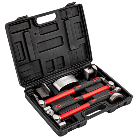 Narzędzia blacharskie 7 el. młotki kowadełka (zestaw) SILVER