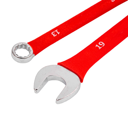 Klucze płasko oczkowe płaskie gumowane zestaw płachta 6-32 mm 17el MASTIFF