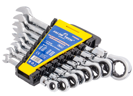 Klucze z grzechotką płasko-oczkowe łamane 8-22 8el FALON-TECH