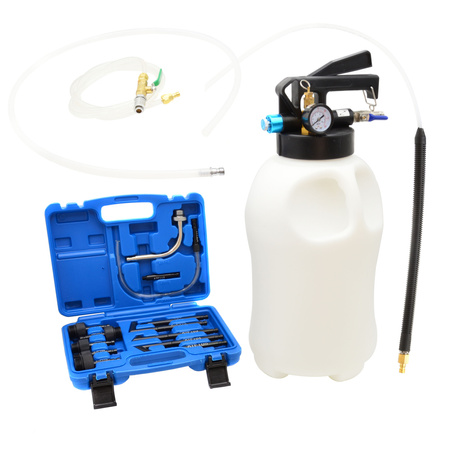 Pompa pneumatyczna do napełniania oleju w skrzyniach biegów + adaptery 13szt FALON-TECH