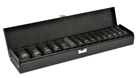 Nasadki udarowe klucze nasadowe długie 1/2" zestaw10-32mm 15el YT-1055 YATO