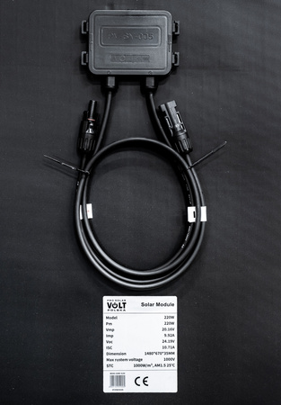 Panel solarny fotowoltaiczny monokrystaliczny wtyk MC4 bateria 12V 220W VOLT POLSKA