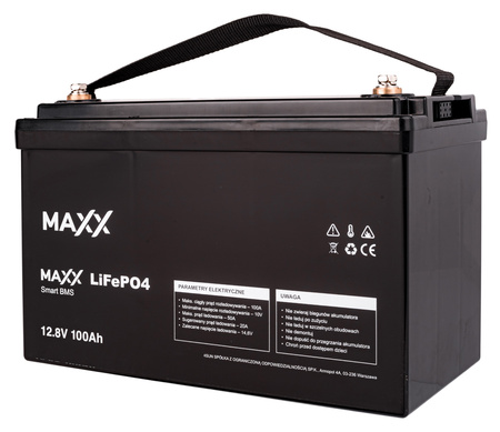 Akumulator LiFePo4 100Ah 12V BMS MAXX