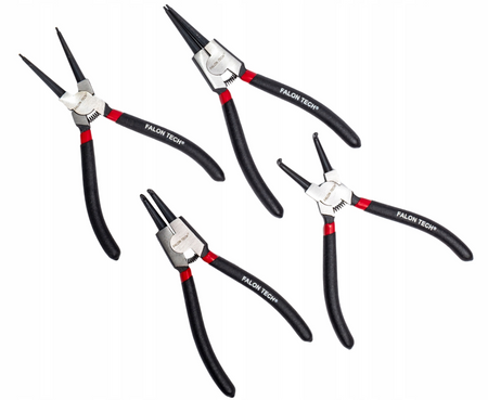 Szczypce do pierścieni segera 6" 4 szt segeera zestaw szczypiec 150 mm FALON_TECH