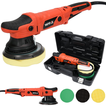 Polerka samochodowa mimośrodowa 720w 150mm + 3 krążki YT-82200 YATO