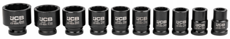 Zestaw nasadki udarowe nasadowe krótkie do klucza pneumatycznego 3/4" 17-46mm 12-k 10el JCB