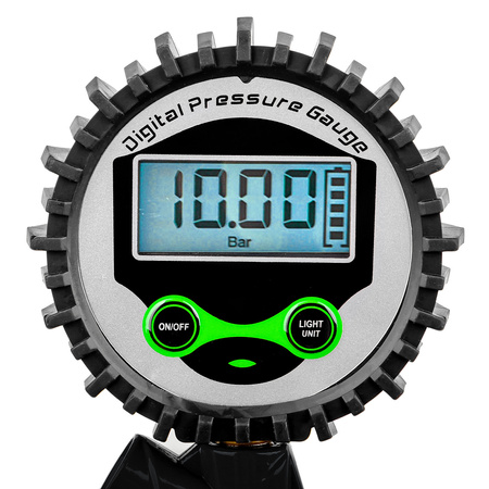 Pistolet do pompowania kół cyfrowy manometr lcd pompka samochodowa 18 bar FALON-TECH
