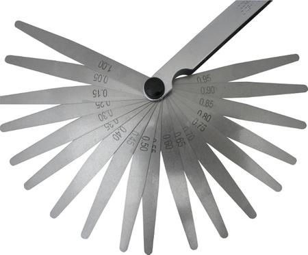 Szczelinomierz 20 listkowy miernik szczelin 0.05 - 1mm GEKO